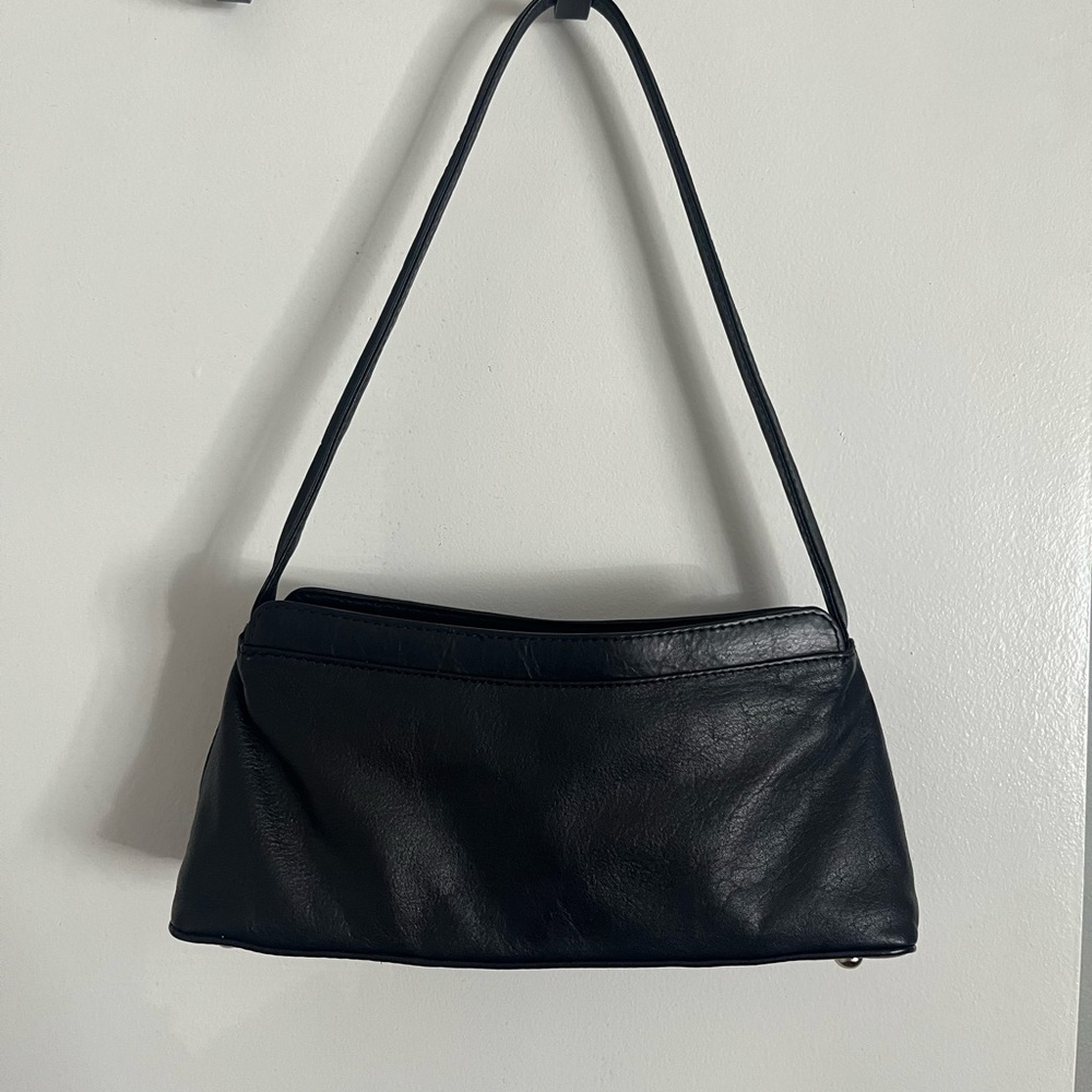 Black Leather Shoulder Bag